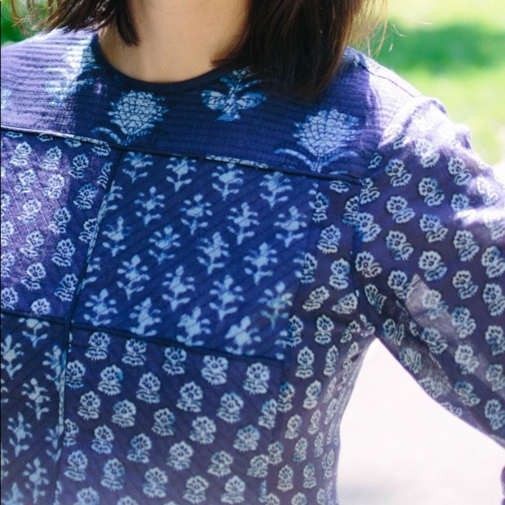 Doen Blue Floral Midi Dress - Picture 2 of 4